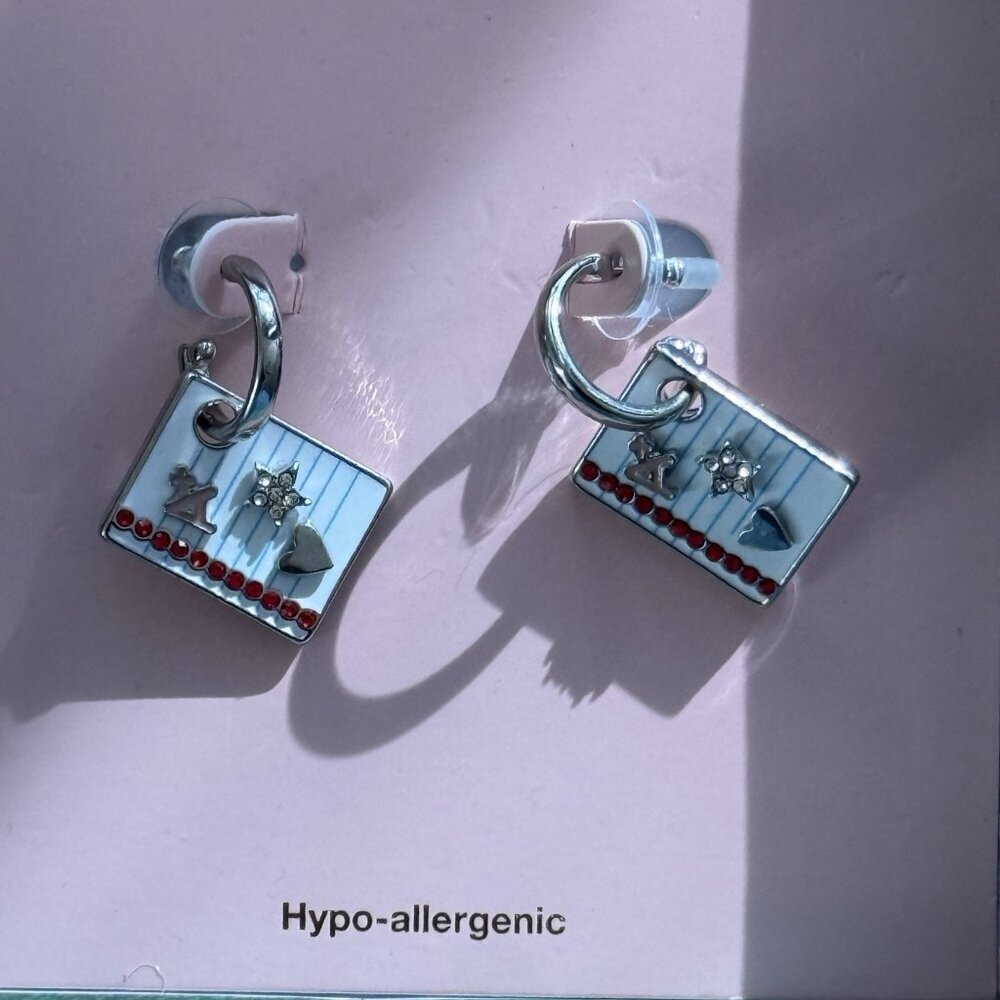 Packed‎ Party Valentines Earrings Love Letter Hearts Charms Stars